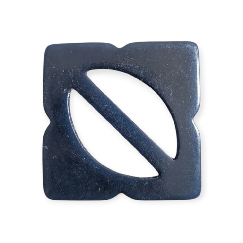 1930s Navy Bakelite Ladies Belt Buckle ~ Knotted Scarf Buckle fastener